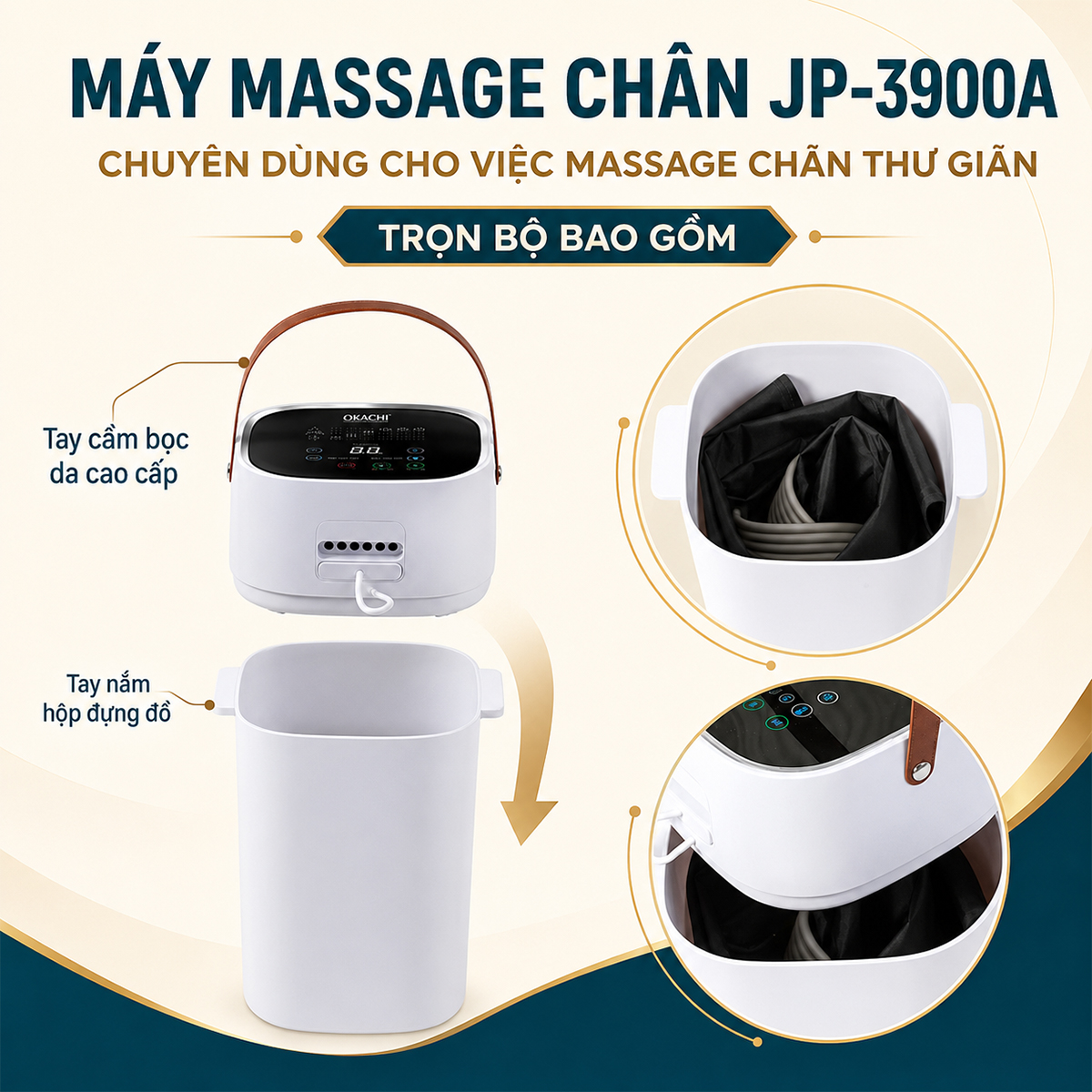 Máy massage chân OKACHI JP-3900A các bộ phận